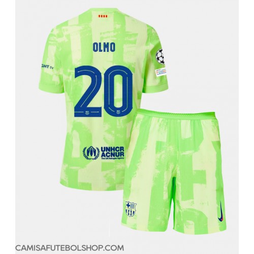 Camisa de time de futebol Barcelona Dani Olmo #20 Replicas 3º Equipamento Infantil 2024-25 Manga Curta (+ Calças curtas)